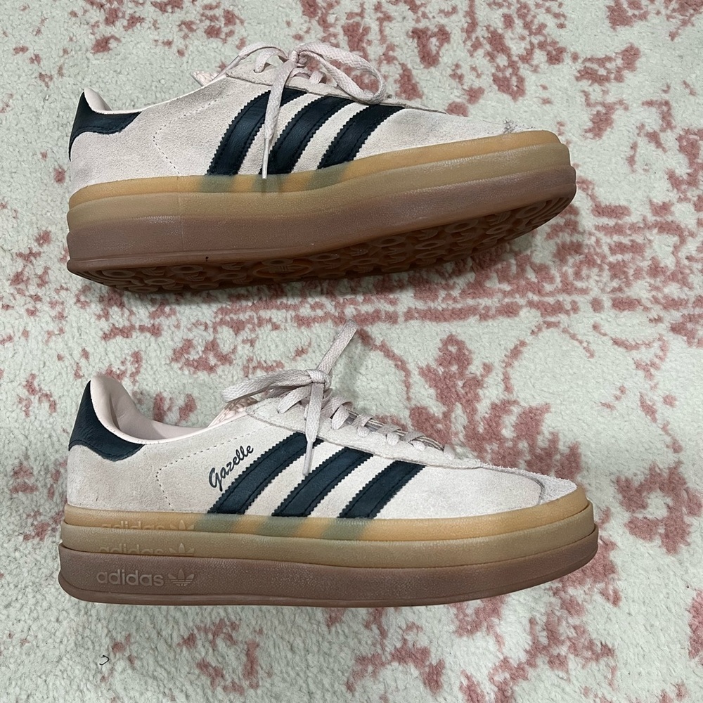 Adidas Gazelle Bold Shoes in Wonder Quartz / Core Black / Core Black